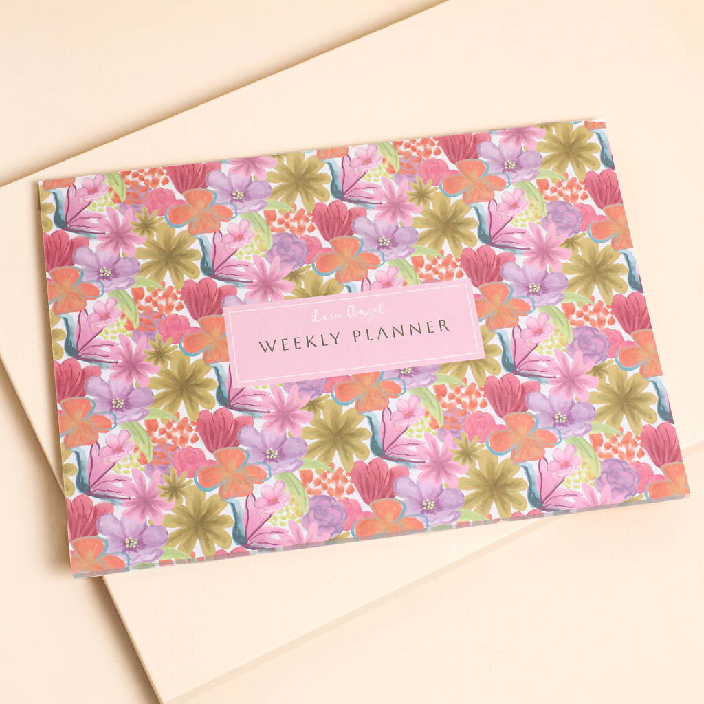 Bright Floral Desktop Weekly Planner, 1 of 2