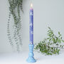 Royal Blue Hand Painted Candles With Bees, thumbnail 2 of 3