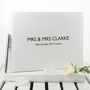 Engraved White Leather Wedding Guest Book, thumbnail 4 of 12