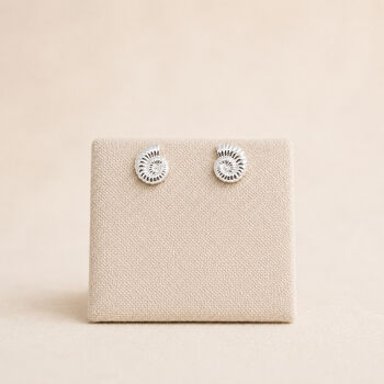 Sterling Silver Ammonite Fossil Stud Earrings, 3 of 9
