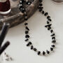 925 Silver Black Obsidian Crystal Chip Necklace, thumbnail 1 of 5
