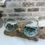 Teak Root Wooden Display With Double Molten Glass Bowls, thumbnail 4 of 11