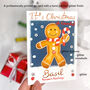 Personalised Gingerbread Man Football 1st Christmas Card, thumbnail 4 of 6