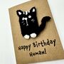 Cat Parent Crochet Birthday Card Handmade, thumbnail 8 of 10