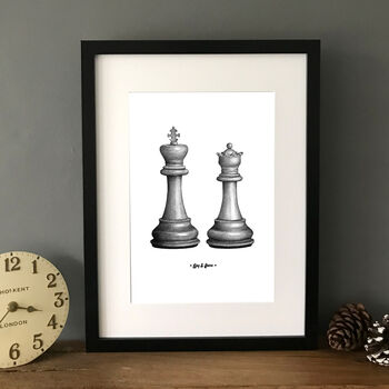 Personalised King And Queen Chess Print, 2 of 2