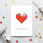 Personalised Dog Father's Day Origami Heart Card, thumbnail 1 of 6