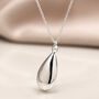 Sterling Silver Polished Teardrop Necklace, thumbnail 1 of 3