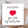 Cute Birthday Card For Boyfriend / Girlfriend, thumbnail 1 of 3