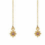 Guiding North Star Threader Earrings Gold, thumbnail 3 of 7