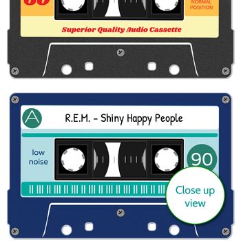 Personalised Three Cassette Tapes Print Gift, 2 of 6