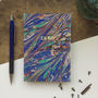 Personalised Hand Marbled Feather Journal, thumbnail 2 of 6