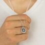 Travel Safe Compass St Christopher Silver Necklace, thumbnail 1 of 12