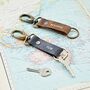 Personalised Buffalo Leather Keyring With Hook, thumbnail 1 of 9