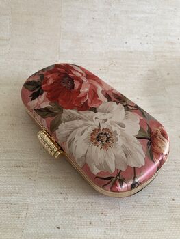 Pink Floral Oval Clutch Bag, 2 of 10