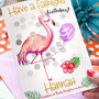 Personalised Flamingo 'Fabulous' 30th Birthday Card, thumbnail 8 of 10