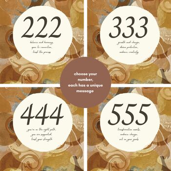 Marbled Neutrals Angel Numbers Art Print, 2 of 3