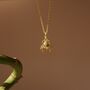 Beetle Tiny Necklace, Handmade 18 K Gold Plated, thumbnail 6 of 6