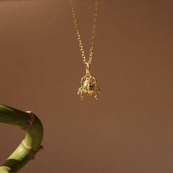 Beetle Tiny Necklace, Handmade 18 K Gold Plated, 6 of 6