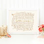 Personalised Golden 50th Wedding Anniversary Print, thumbnail 1 of 3