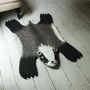 Billie Badger Handmade Felt Animal Rug, thumbnail 1 of 3