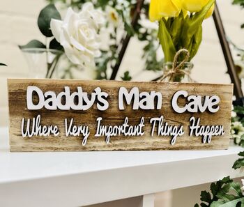 Personalised Man Cave Father's Day Gift Reclaimed Wood, 6 of 6