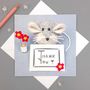 Thank You Mouse Greeting Card, thumbnail 3 of 3