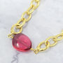 Pink Tourmaline October Birthstone Statement Necklace, thumbnail 1 of 6