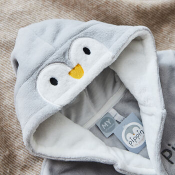 Personalised Penguin Fleece Robe, 2 of 4