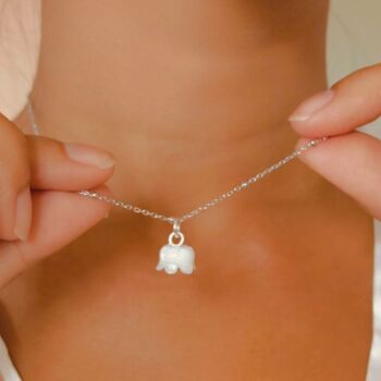 Vachana Shell Lily Sterling Silver Necklace, 4 of 10