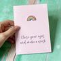 Make A Wish Rainbow Birthday Badge Card, thumbnail 2 of 11