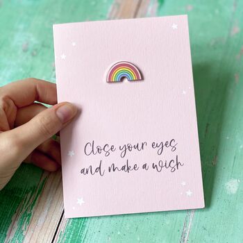 Make A Wish Rainbow Birthday Badge Card, 2 of 11