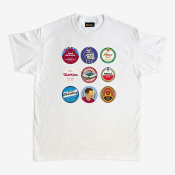 Aston Villa Football Beer Mats T Shirt, 2 of 4
