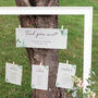 Green Eucalyptus Vellum Wedding Table Plan Cards, thumbnail 1 of 3