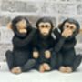 See, Hear, Speak No Evil Monkeys Figurine Ornament, thumbnail 11 of 12