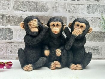 See, Hear, Speak No Evil Monkeys Figurine Ornament, 11 of 12