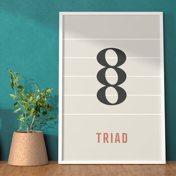 Triad Note Print | Music Theory Poster, 5 of 10