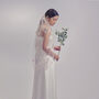 'Daisy' Delicate Floral Embroidered Wedding Veil, thumbnail 2 of 6