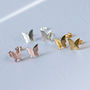 Butterfly Sterling Silver Stud Earrings, thumbnail 3 of 12