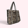 Leopard Print Quilted Cotton Tote Bag, thumbnail 5 of 5