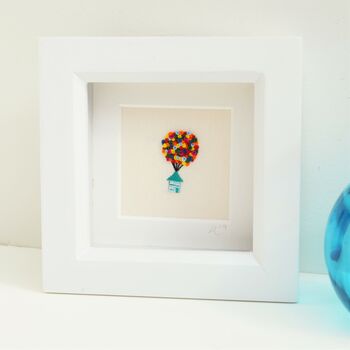 Miniature Balloon House Original Embroidery Art, 3 of 4