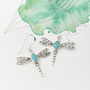 Dragonfly Turquoise Silver Pendant Necklace, thumbnail 7 of 10
