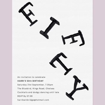 Harri's Birthday Party Invitations, 3 of 6