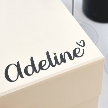 Personalised Gift Box With Magnetic Lid And Ribbon, 3 of 5