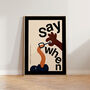 Say When Retro Wine Wall Print, thumbnail 2 of 10