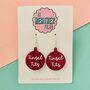 Tinsel Tits Christmas Bauble Glitter Earrings *More Colours Available*, thumbnail 1 of 3