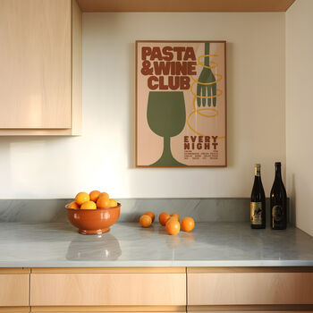 Pasta And Wine Poster, 9 of 9