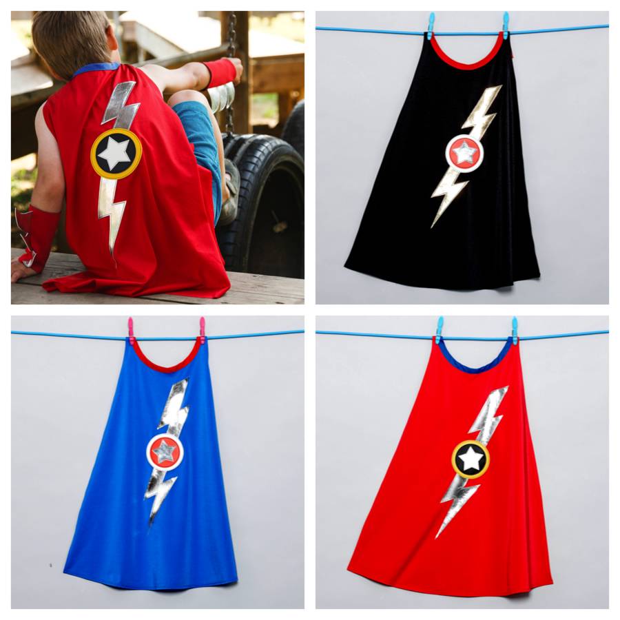 superhero cape lightening flash by iwishiwasa