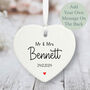 Personalised Wedding Porcelain Heart Gift For Couples, thumbnail 1 of 2