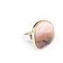 Pink Opal Gemstone Ring Set In 9ct Gold And Silver, thumbnail 1 of 5