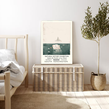 Natural History Museum Polar Bear Art Print, 4 of 4